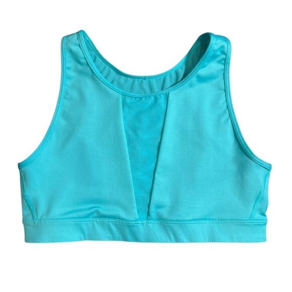 Victoria's Secret Other - Victoria's Secret VSX High Neck Mesh Yoga Sports Bra Teal Size Medium